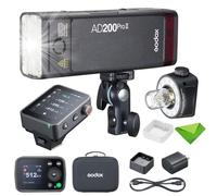 GODOX AD200 Pro II AD200ProII 200Ws 2.4G TTL Flash estroboscópico, con Disparador de Pantalla táctil X3Pro N, 500 Flashes de Potencia Completa, 0.01~1.8s Flash para Nikon (AD200Pro actualizado)