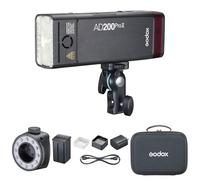 Godox AD200Pro II Flash portátil de 200 W con sistema X inalámbrico de 2.4 G, TTL/HSS, luz de modelado LED de doble color, control de potencia fina 1/512, compatible con cabezales de flash de la serie