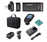 Godox AD200Pro Pocket Flash Portátil inalámbrico TTL Flash con Cabeza de GN52 GN60 1 / 8000s HSS 200W con Xpro-C E-TTL II Transmisor de Disparo de Flash Compatible con cámaras