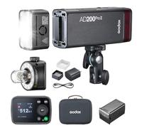GODOX AD200ProII - Flash de bolsillo actualizado de 200 W, 2,4 G, 1/512 a plena potencia, ajuste de potencia de 10 niveles, temperatura de color modo constante ± 100 K