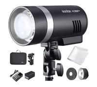 Godox AD300Pro AD300 Pro, 300 W 2.4 G TTL Flash estroboscópico, 1/8000 HSS, 0.01-1.8S tiempo de reciclaje, 300 Pops de potencia completa, 5600±100K, 12 W brillo ajustable bicolor LED de modelado, con empuñadura de mano