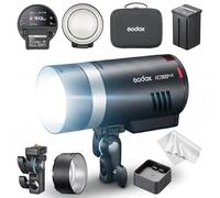Godox AD300Pro II Flash de Exterior 300Ws, AD300Pro II HSS 1/8000s, 16 Grupos de Color, LED Bicolor de 12W, Potencia 1/512-1/1, Reciclado 0,01-1,5s, hasta 350 Disparos a Potencia Completa