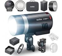 Godox AD300Pro II Flash de Exterior 300Ws, AD300Pro II HSS 1/8000s, 16 Grupos de Color, LED Bicolor de 12W, Potencia 1/512-1/1, Reciclado 0,01-1,5s, hasta 350 Disparos a Potencia Completa