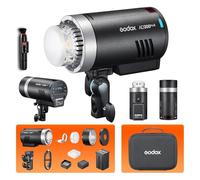 Godox AD300ProII 2026 Flash Godox de 300Ws, TTL e HSS inalámbricos por 2,4 GHz, Velocidad de sincronización de 1/8000s, Tiempo de Recarga de 0,01s, 350 Disparos, lámpara de Modelado Bicolor de 12W