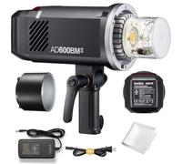 Godox AD600BM II AD600BMII - Flash exterior manual HSS (500 flashes a plena carga, 40 W, paneles LED codificados por colores, batería de litio de 10,8 V/8940 mAh, con montaje Bowens para múltiples