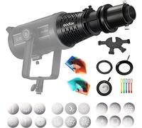 GODOX Adaptador Bowens Mount con accesorios proyección P, Iris GOBO Set, soporte, obturador, Gel Set