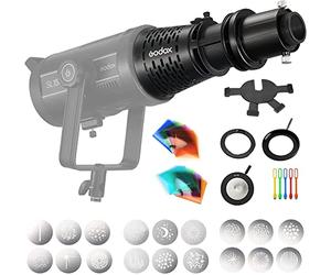 GODOX Adaptador Bowens Mount con accesorios proyección P, Iris GOBO Set, soporte, obturador, Gel Set