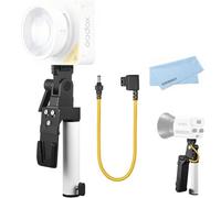 GODOX AK-B02 Empuñadura con Batería V-Mount para ML60IIBi, ML100Bi, ML100R Lámparas LED de Vídeo, Empuñadura Portátil con Cable de Alimentación D-Tap a 2,5 mm DC para Fotografía y Grabación de Vídeo