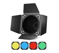 Godox BD-04 Puerta de granero con rejilla de panal y 4 filtros de gel de color