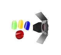 Godox BD-10 Barn Door Kit para AD300Pro & AD300 Pro II, 4 vías con filtros de color (rojo/verde/azul/amarillo) y difusor