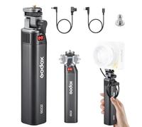Godox BG02 Empuñadura con Batería Battery Grip 6600 mAh y 95 WH con Torre Nubosa de 160° para ML100Bi/R FH50Bi/R Luz de Vídeo AD200 AD200Pro AD200ProII AD300 Pro Flash para Cámara