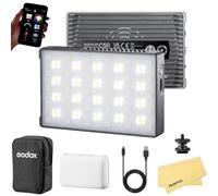 GODOX C5R RGBWW Panel de luz de Video RGB,con 39 Efectos Especiales FX,Temperatura de Color de 2500K-8500K,Batería de Litio Integrada de 3,8V/3000mAh,Luz de Bolsillo para Youtube,Fotografía y Vlogs
