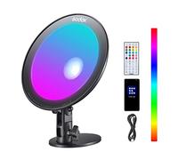 Godox CL10 RGB LED Colorful Mood Light 10W, Tinte 0-360 ° y 36000 Colores, 39 Efectos Fx para webcasting, iluminación Ambiental, filmación, transmisión en Vivo, microfilm, grabación