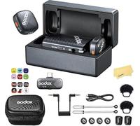 GODOX Cube-C Combo Kit1 2.4GHz Sistema de Micrófono Inalámbrico,Batería 40h,Audio Alta Resolución 48kHz/24 bits,Transmisión Estable 300m,Compatible con Cámaras,Teléfonos Móviles,Tabletas y Ordenadores