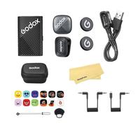 GODOX Cube-C Kit1 2.4GHz Sistema de Micrófono Inalámbrico,Batería 40h,Audio de Alta Resolución 48 kHz/24 bits,Transmisión Estable 300m,Compatible con Cámaras,Teléfonos Móviles,Tabletas y Ordenadores