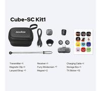 Godox Cube-SC Kit1 2.4G Wireless Microphone System with Magnetic Mini Mics for UK Audio Needs