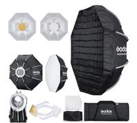 Godox EazyFlow Bty 65S de 65 cm (25,6 pulgadas) Beauty Dish con interior plateado; reflector de luz suave tipo Beauty Dish portátil y plegable modificador de luz de montaje rápido con rejilla de panal