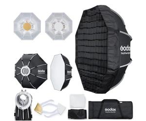 Godox EazyFlow Bty 65S de 65 cm (25,6 pulgadas) Beauty Dish con interior plateado; reflector de luz suave tipo Beauty Dish portátil y plegable modificador de luz de montaje rápido con rejilla de panal