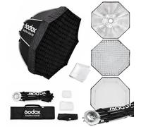 Godox EazyFlow - Caja de luz octogonal de 60 cm con rejilla de panal y montaje Bowens, formador de luz octogonal portátil para flash, ideal para fotografía de cabeza, macro y retratos al aire libre