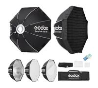 GODOX EazyFlow Octa 90cm Plegable Octagonal Softbox con Panal Grid | Bowens Mount para MS200-V MS300-V SK400II-V DP400III-V DP600III-V SL60W SL60IID SL60IIBi SL100D SL100Bi y Otro Estudio Flash