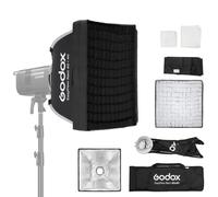 Godox EazyFlow Rect - Softbox cuadrado de 40 x 40 cm con difusor y rejilla, caja de luz LED portátil de liberación rápida para LE200BI LE300BI SK400 MS300 AD600