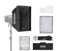 Godox EazyFlow Rect - Softbox rectangular con difusor, rejilla y bolsa de transporte, fácil de instalar, caja de luz LED portátil para LE200BI LE300BI SK400 MS300 AD600