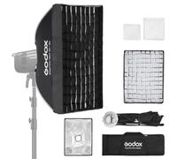 Godox EazyFlow - Softbox rectangular rectángulo de 60 x 90 cm / 23.6x35.4in, montaje rápido Bowens, caja de luz portátil con rejilla difusora y bolsa de transporte para LE200BI LE300BI SK400 MS300