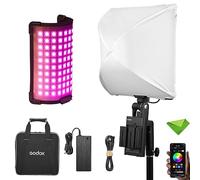 Godox FH50R RGB Luz LED de Mano Flexible con Kit de Mano ML-AK+Linterna FP50, CCT 2500K~10000K CRI≥96 TLCI≥96, Efecto de 14 Luces FX, Control inalámbrico/App 2.4G, luz LED para Youtube, etc.