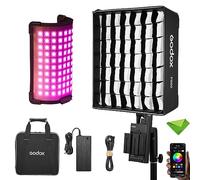 Godox FH50R RGB Luz LED de Mano Flexible con Kit de Mano ML-AK+Softbox FS50, CCT 2500K~10000K CRI≥96 TLCI≥96, Efecto de 14 Luces FX, Control inalámbrico/App 2.4G, luz LED para Youtube, etc.