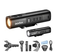 Godox FL15Bi Luz de Vídeo LED de Bolsillo, CCT 2800K-6500K, 25600 Lux @0,5m | CRI 97, TLCI 98, Batería integrada de 4750 mAh, 11 efectos FX, Lente Zoom Plegable, LED Bicolor para Vídeo, Retrato y Estudio