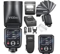 GODOX Flash V100 S GODOX para Sony: obturador global, control de pantalla táctil, flash de cámara TTL de 100 W GODOXV1 para Sony, 70 flashes consecutivos de potencia completa, flash de cámara para