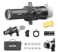 Godox FP-M-19 Proyector Flash para Flashes Speedlite de Cabeza Cuadrada,Obturadores 4 Hojas Integrados,Rotación 360°,Montura Lente EF,con Godox TT685II/TT600/V850/V860III/TT520III/V480/AD200Pro II