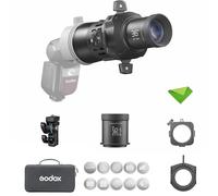 Godox FP-M-36 Flash Projector, accesorio de proyección de flash para flashes de cabeza cuadrada, montura EF, lente de proyección de 36°, accesorio para flashes V860III, TT520III, AD200 Pro II, TT685II