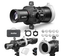 Godox FP-R-36 - Proyector de flash de cabeza redonda para flash de 36° para V1 V1Pro V100 AD100Pro H200R, rotación de 360°, obturador de 4 alas, carcasa de metal, para gobos y láminas de color