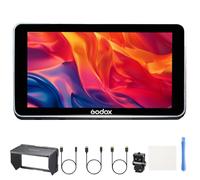 GODOX GM6S Pro Kit 2 Monitor de Campo para cámaras DSLR, Pantalla táctil de 5,5 Pulgadas, 2000 nits, Entrada/Salida HDMI 4K, importación de LUT 3D, IPS HD 1920x1080, Captura de Pantalla