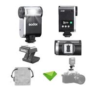 Godox iA32 Mini flash con elevador de zapata para Canon, Fuji, Sony, Nikon, Panasonic, Olympus, Pentax, GN15, tiempo de recarga de 2,5 s, aprox. 490 flashes, NO compatible con Sony ZV-1F (sin batería)