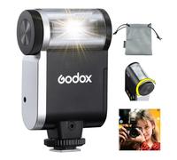 Godox iA32 Mini Flash de Cámara,8 Niveles de Potencia (1/128~1/1),2.5s Tiempo de Reciclaje S1/S2 Control Óptico,Modo A/M,Godox Mini Flash para Fuji,Canon,Nikon,Sony,Olympus,Panasonic Cámara