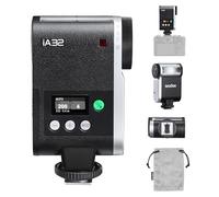 GODOX iA32 Mini Flash de Cámara, Flash de Zapatos Calientes con Salida de Potencia de 8 Niveles, 490 Flashes de Potencia Completa, Control óptico S1/S2, Zapata de Contacto único