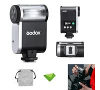 Godox iA32 Mini Flash para Canon, Fuji, Sony, Nikon, Panasonic, Olympus, Pentax, GN15, Tiempo de Recarga de 2,5 s, Aprox. 490 Destellos, Mini Flash para cámara Sony ZV1, etc. (sin batería)