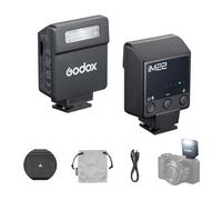 Godox iM22 - Cámara flash compacta, 5 niveles de potencia, 440 flashes de plena potencia, diseño de garra de contacto único, compatible con múltiples marcas