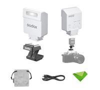 Godox iM22 Mini Flash con Elevador de Zapata para Canon, Sony, Fuji, Nikon, Panasonic, Olympus y Pentax. Tiempo de Recarga de 3 s. Flash para Sony ZV1 (no Compatible con ZV-1F) (Blanco).