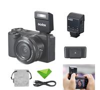 Godox iM22 Mini Flash para Canon, Sony, Fuji, Nikon, Panasonic, Olympus, Pentax, Tiempo de Recarga de 3 s, Aprox. 440 Flashes, Flash para Sony ZV1, etc. DSLR (batería de Litio incorporada)