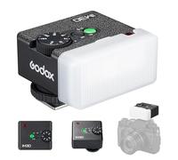 Godox IM30 Mini Flash De Bolsillo Manual Speedlite,S1/S2 Portable Flash De Zapata con Control óptico 7 Niveles De Potencia 6500K±200K Temperatura De Color para Sony,Canon,Nikon(con difusor Tricolor)