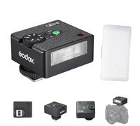 Godox iM30 - Mini flash de cámara con difusor GN15, 7 niveles de potencia, tiempo de recarga de 3,6 s, con zapata de flash de un solo contacto, cámara Speedlite para Canon, Nikon, Sony, Panasonic y