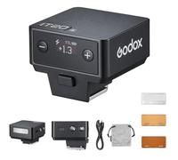 Godox IT20 F IT20F Mini Cámara Flash Compatible con cámaras Fuji, TTL Godox Flash, 700+ de Potencia Completa, Tiempo de Reciclaje de 1,5 s, Carga USB-C, con difusor magnético y Filtro -Negro