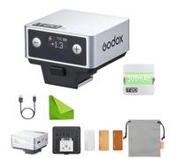 Godox iT20 F Mini Flash para Fujifilm, Iluminación TTL automática, Reciclaje rápido 1.5s, 700 Disparos, filtros magnéticos, Compatible con GFX100S, GFX100 II, GFX100, GFX 50S II, X100V, X-S20(Plata)