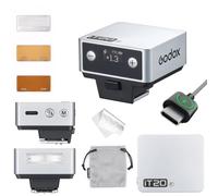 Godox iT20 F Mini Flash TTL para Fujifilm, 45 g, Recargable por USB-C | Aprox. 700 destellos a plena potencia, reciclaje de 1,5 s, modos TTL y manual, control en pasos de 1/3 y pantalla de ajustes