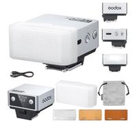 Godox iT20-R iT20 R Flash de La Cámara con Difusor Blanco Speedlite 6 Niveles de Potencia 700 Flashes a Plena Potencia TTL Camera Flash con Chip Zapata de Color Magnetico para Ricoh GRIII(Plata)