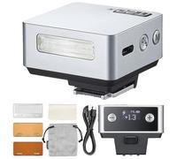 Godox iT20-S Flash Mini para Sony - Flash Compacto TTL, Pantalla Intuitiva, Reciclaje en 1.5s, 700 Destellos a máxima Potencia, Carga USB-C, Batería Integrada, Portátil (Blateado)