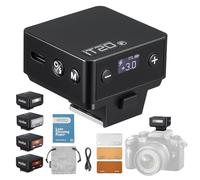 Godox iT20F soporta TTL automático Parpadeo/M Parpadeo Manual, 1/32~1/1 Rango de Potencia, batería de Litio, película de difusión estándar y Filtro magnético, Adecuado para cámara Fuji